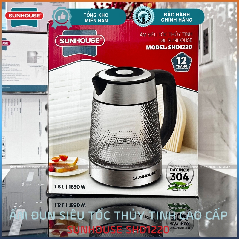 Ấm đun siêu tốc 1.8L Sunhouse SHD1220